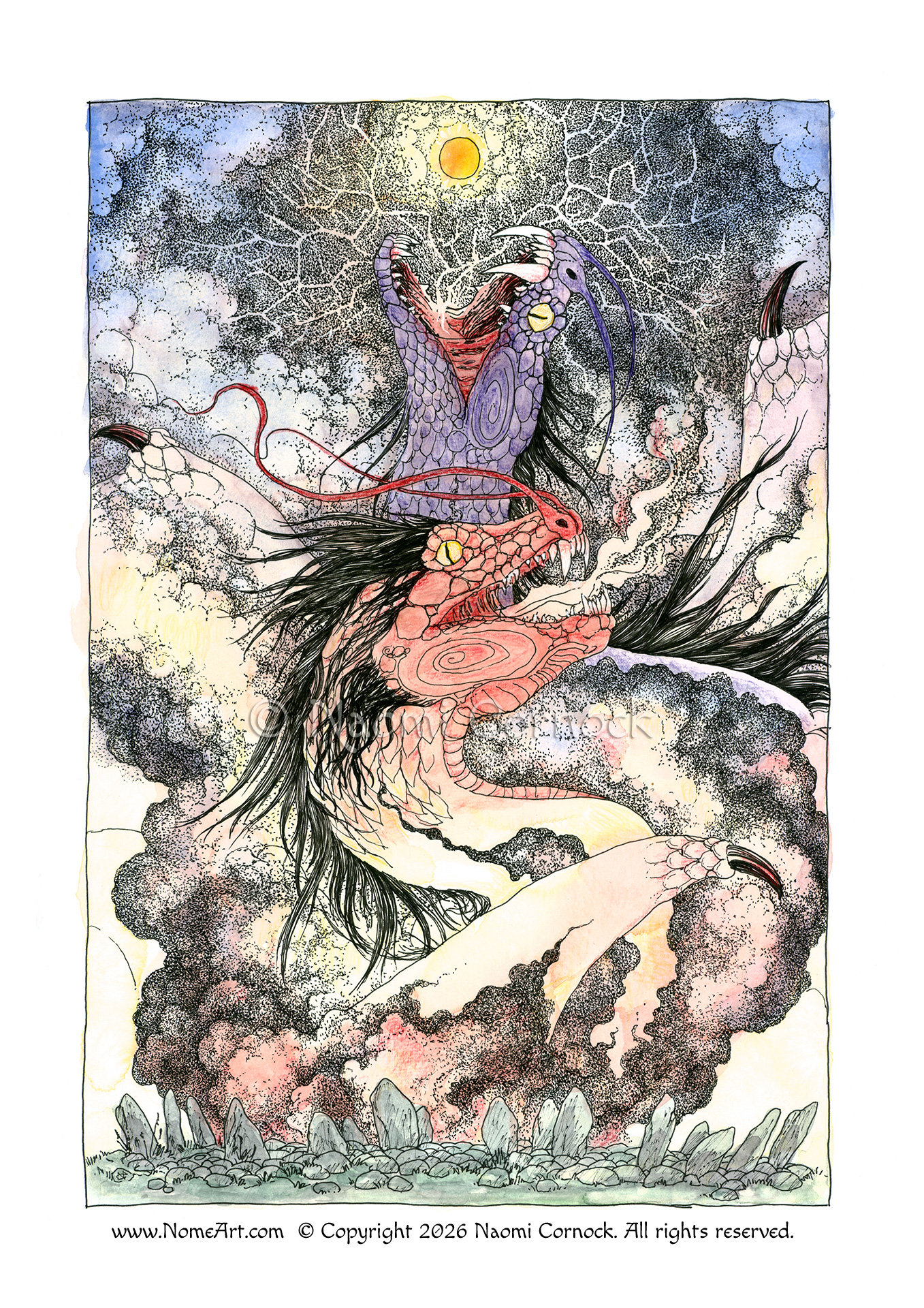 Storm Dragons Rising from Annwn